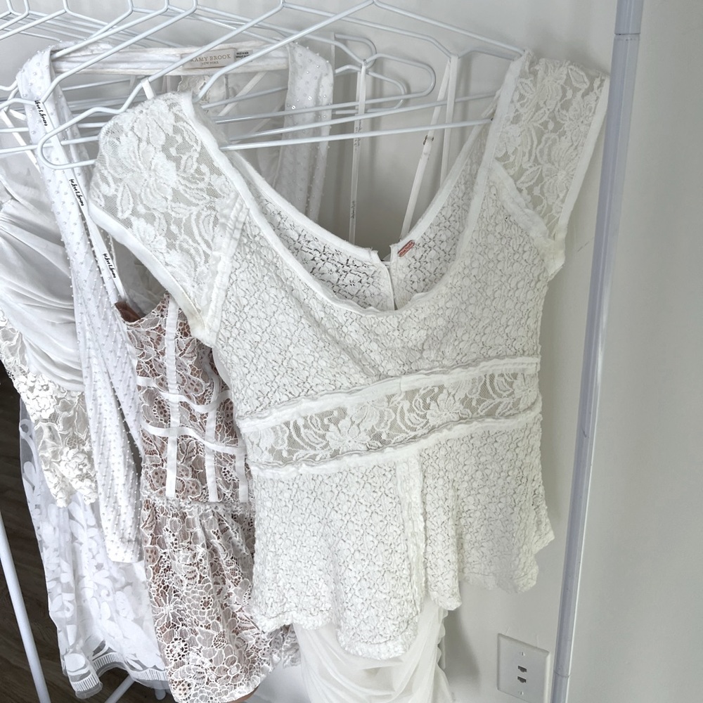 Free People white lace top